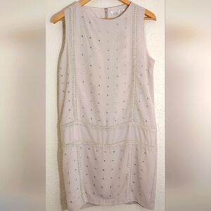 Endless Rose Beige Rhinestone And Trim Dress